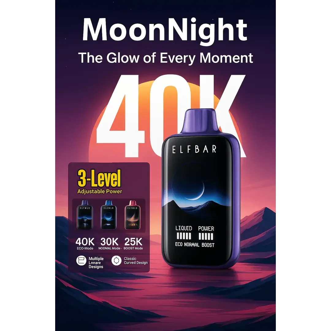 Illustrative image for Elf Bar Moon Night 40K – Strawberry Kiwi Ice