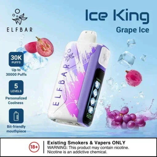 Illustrative image for Elf Bar Ice King – Grape Ice – 30K