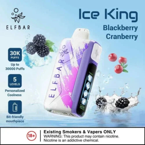 Illustrative image for Elf Bar Ice King – Blackberry Cranberry – 30K